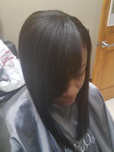After Partial sew-in weave